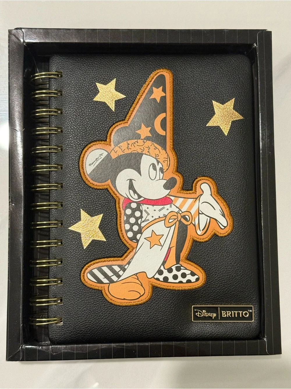 Disney Black & Gold Sorcerer Mickey Spiral Notebook